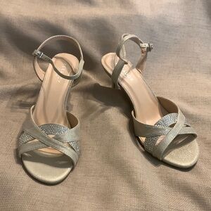 Paradox London Elaine Champagne Glitter Sandals